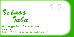 vilmos taba business card